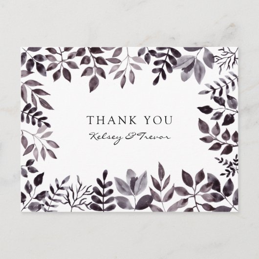 Carte postale Merci d'aquarelle moderne (Devant)