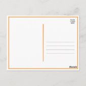 Carte Postale Merci d'aquarelle orange moderne (Dos)