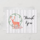 Carte Postale Merci d'aquarelle Russe Reindeer Boho (Devant / Derrière)