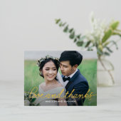 Carte postale Merci Darling Script FOIL (Debout devant)