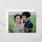 Carte postale Merci Darling Script FOIL (Recto/Verso)