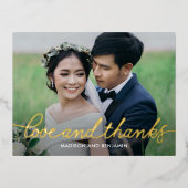 Carte postale Merci Darling Script FOIL (Recto)