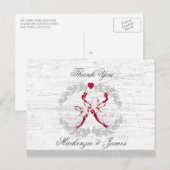 Carte Postale Merci d'aspect de la bouleau de cerf et de couronn (Devant / Derrière)