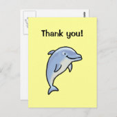 Carte Postale Merci! (dauphin) (Devant / Derrière)