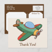 Carte Postale Merci d'avion Jouet vintage (Devant / Derrière)