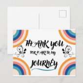 Carte Postale Merci d'avoir pris part à mon parcours (Devant / Derrière)