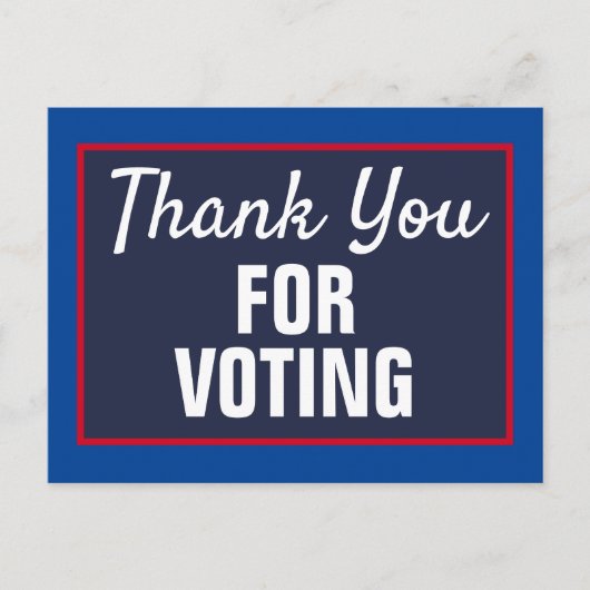 Carte Postale Merci d'avoir voté lors de l'élection 2020 (Devant)