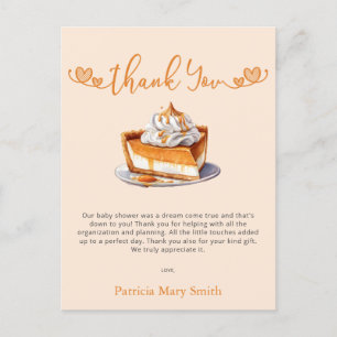 Carte Postale Merci de Baby shower à tarte Cutie