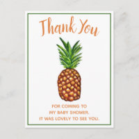 Merci de Baby shower d'ananas tropical