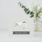 Carte Postale Merci de Baby shower de cigogne (Debout devant)