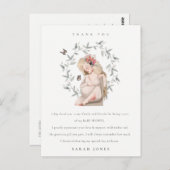 Carte Postale Merci de Baby shower de fermentation des femmes at (Devant / Derrière)