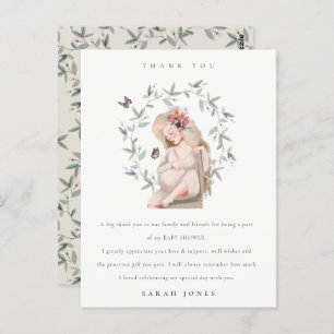 Carte Postale Merci de Baby shower de fermentation des femmes at