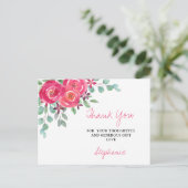 Carte postale Merci de Baby shower floral pour fil (Debout devant)