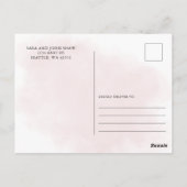 Carte Postale Merci de Baby shower floral rose-rose moderne (Dos)