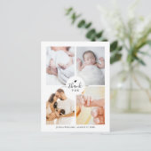 Carte Postale Merci de Baby shower minimum de 4 photos (Debout devant)