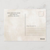 Carte Postale Merci de Baby shower orange Little Cutie (Dos)