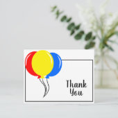 Carte Postale Merci de ballons colorés (Debout devant)