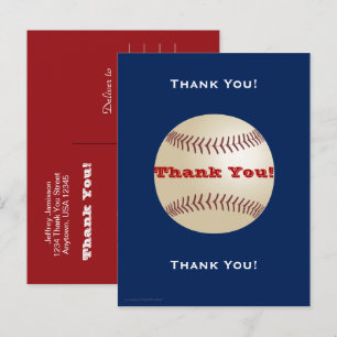 Carte postale Merci de base-ball