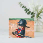 Carte postale Merci de base-ball simple sportif (Debout devant)