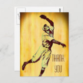 Carte postale Merci de base-ball vintage (Devant / Derrière)