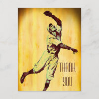 Carte postale Merci de base-ball vintage