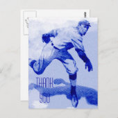 Carte postale Merci de baseball vintage (Devant / Derrière)