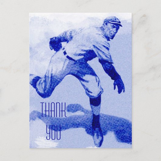 Carte postale Merci de baseball vintage (Devant)