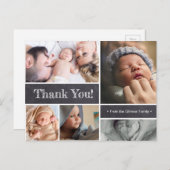 Carte Postale Merci de bébé personnalisé (Devant / Derrière)