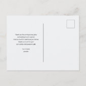 Carte Postale Merci de bouquet rouge gris et crème Boho (Dos)