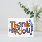 Carte Postale Merci de broderie rustique (Debout devant)