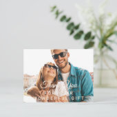 Carte Postale Merci de cadeaux élégante photo fête virtuelle (Debout devant)