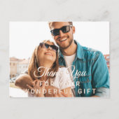 Carte Postale Merci de cadeaux élégante photo fête virtuelle (Devant)