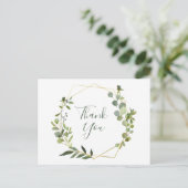 Carte Postale Merci de cadre géométrique Eucalyptus moderne (Debout devant)