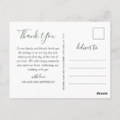 Carte Postale Merci de cadre géométrique Eucalyptus moderne (Dos)