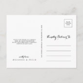 Carte postale Merci de calligraphie de feuillage v (Dos)