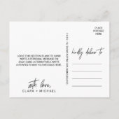 Carte Postale Merci de calligraphie lunaire (Dos)