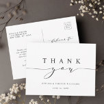 Carte Postale Merci de calligraphie simple et élégant<br><div class="desc">Mariage de calligraphie simple et élégant merci carte postale. Parfait pour les mariages,  anniversaires,  diplômes et autres événements. Pour une personnalisation plus avancée de ce design,  cliquez sur le bouton "Personnaliser" ci-dessus !</div>