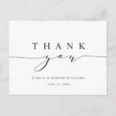 Carte Postale Merci de calligraphie simple et élégant (Devant)