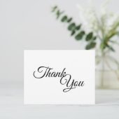Carte Postale Merci de calligraphie simple noir et blanc (Debout devant)