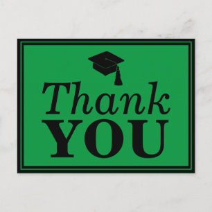 Carte Postale Merci de Casquette vert noir