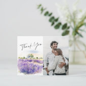 Carte Postale Merci de champ de fleurs de lavande (Debout devant)