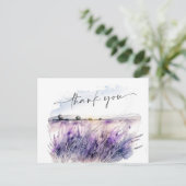 Carte Postale Merci de champ Fleurs de lavande Code QR (Debout devant)