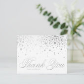 Carte Postale Merci de confetti à huile d'argent (Debout devant)