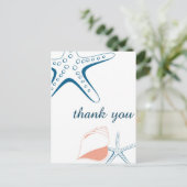 Carte postale Merci de coquillages (Debout devant)