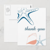 Carte postale Merci de coquillages (Devant / Derrière)