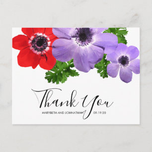Carte postale Merci de couleur aquarelle