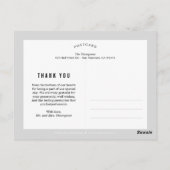 Carte postale Merci de couleur ÉDITABLE Script de  (Dos)