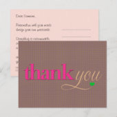 Carte postale Merci de couleurs amusantes modernes (Devant / Derrière)