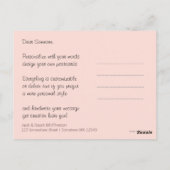 Carte postale Merci de couleurs amusantes modernes (Dos)