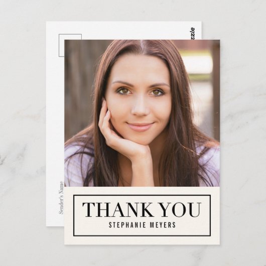 Carte Postale Merci DE COULEURS ÉDITABLES (Devant / Derrière)